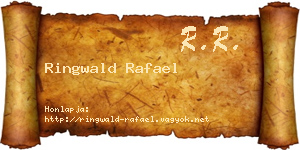 Ringwald Rafael névjegykártya